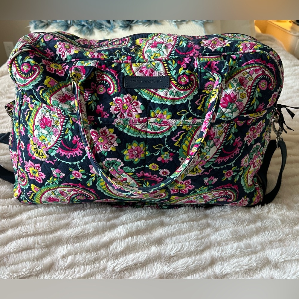 Vera Bradley Paisley Floral Bag - Pink, Green, Black